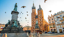 Sale of air tickets to Krakow from Yanair