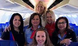 In the sky only girls — the first female flight Southwest Airlines