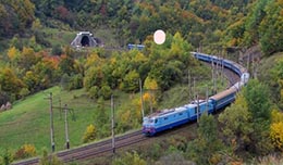 New train Kiev — Solotvyno